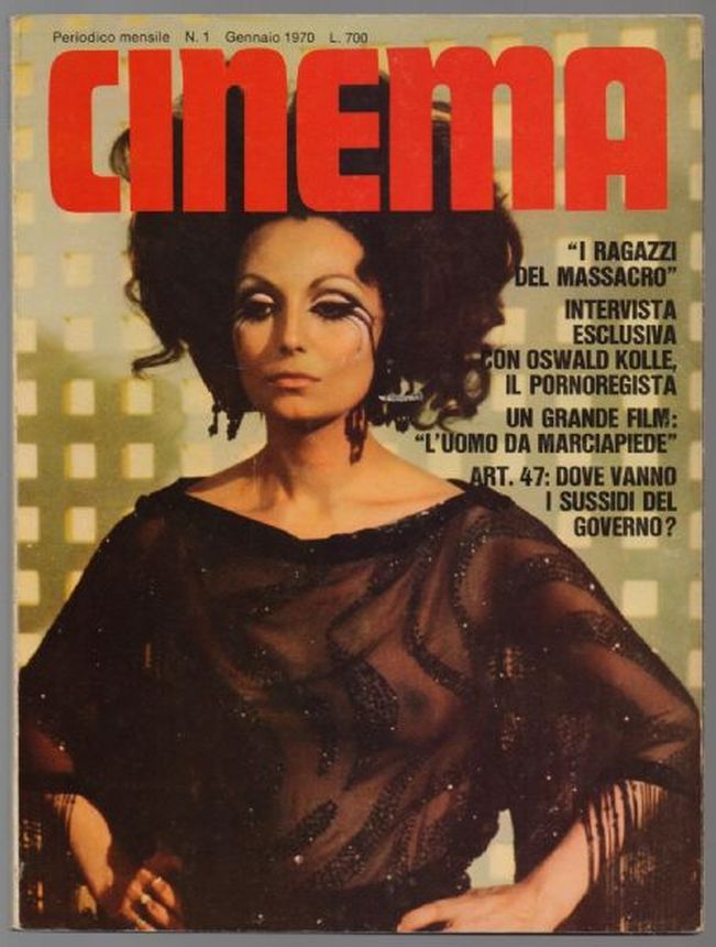CINEMA 1970S magazine side cover  January 1970
