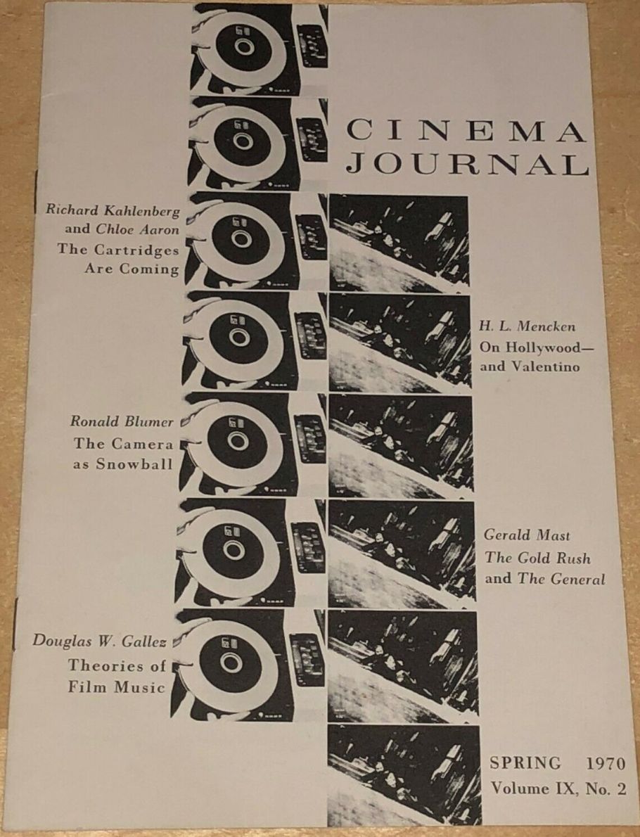 CINEMA JOURNAL magazine side cover Spring 1970