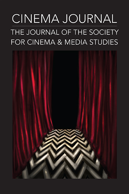 CINEMA JOURNAL magazine side cover  Vol 55 No  3 Spring 2016