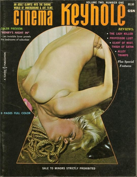 CINEMA KEYHOLE magazine side cover  Vol 2 No 1  1969
