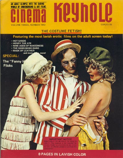 CINEMA KEYHOLE magazine side cover  Vol 3 No 2  1970