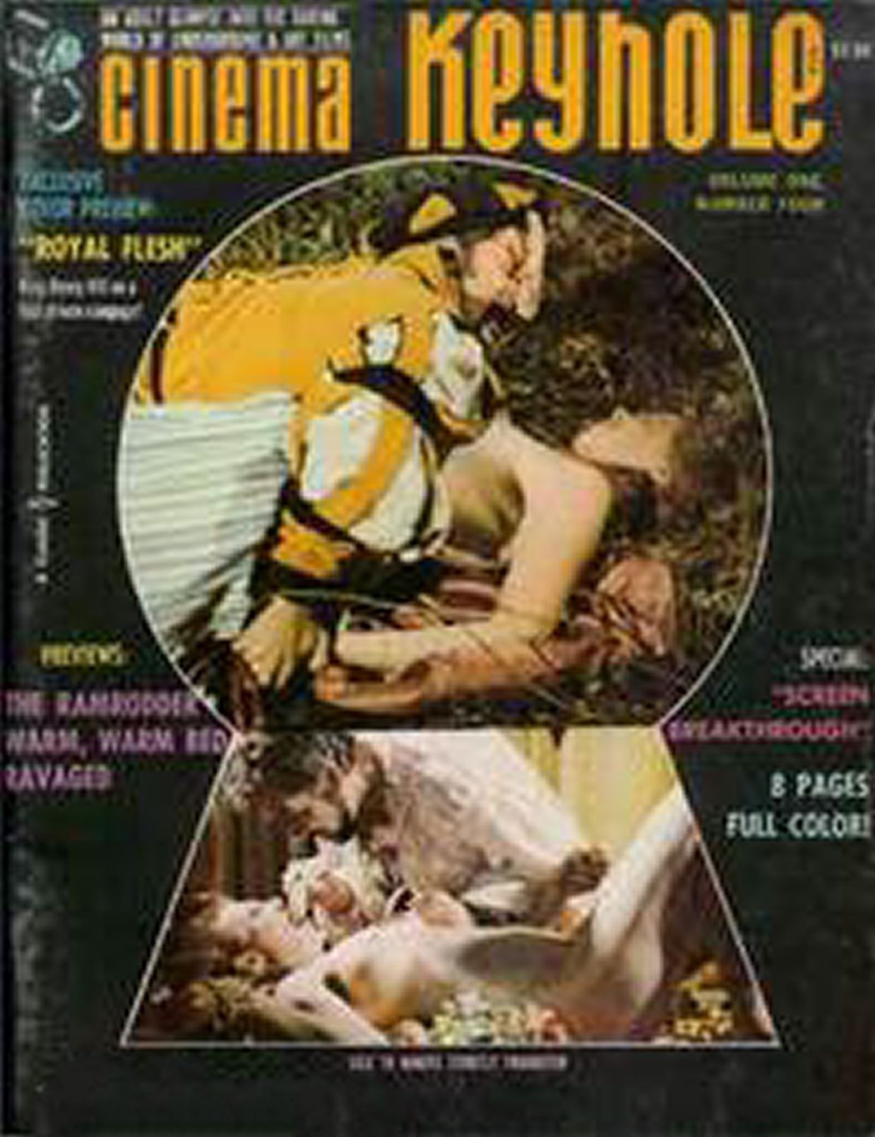 CINEMA KEYHOLE magazine side cover  Vol 1 No 5?   1969