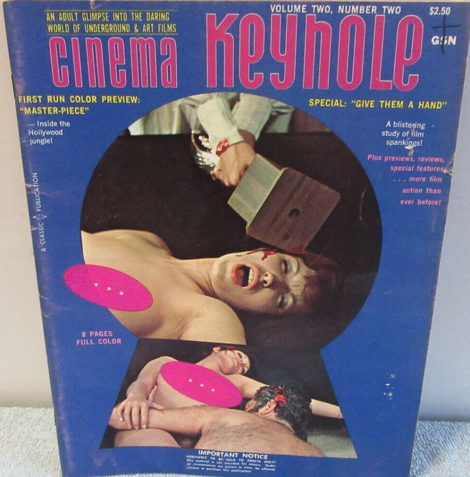 CINEMA KEYHOLE magazine side cover  Vol 2 No 2   1969
