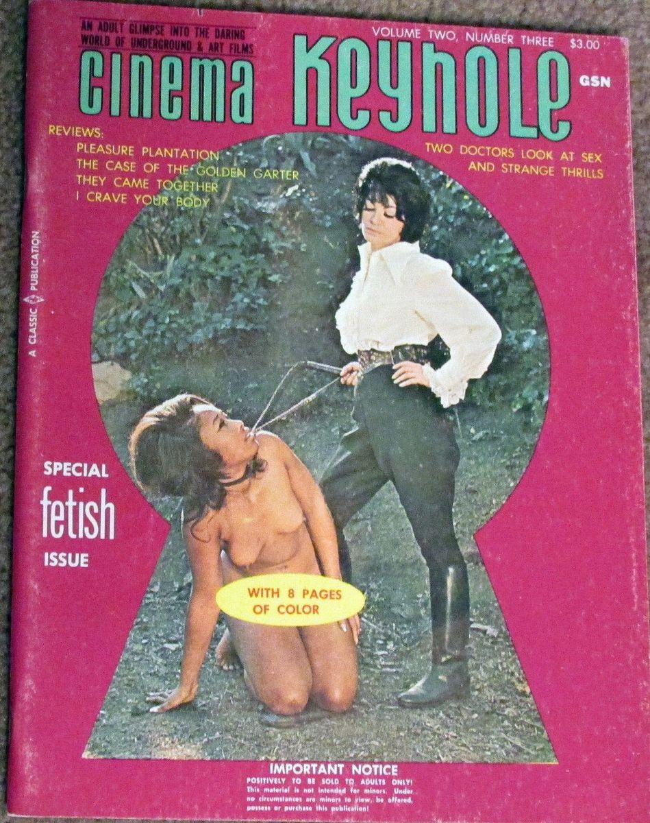 CINEMA KEYHOLE magazine side cover  Vol 2 No 3  1970