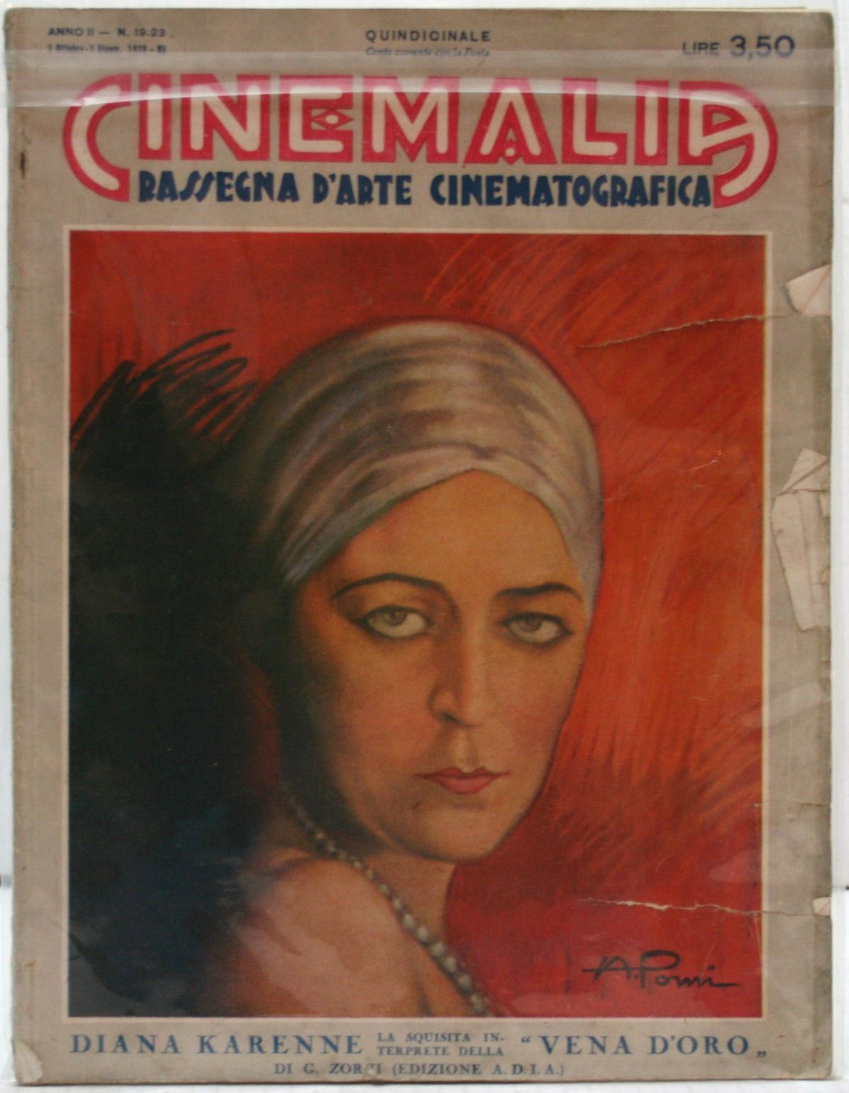 CINEMALIA magazine side cover Issue 19/23  1928