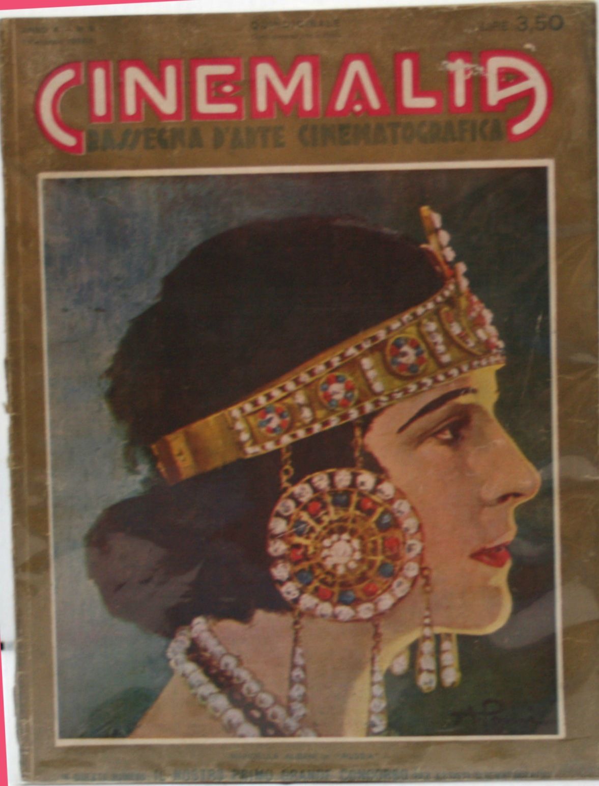 CINEMALIA magazine side cover Issue 3  1928