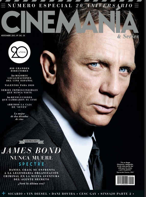 CINEMANIA magazine side cover Issue 242 November 2015