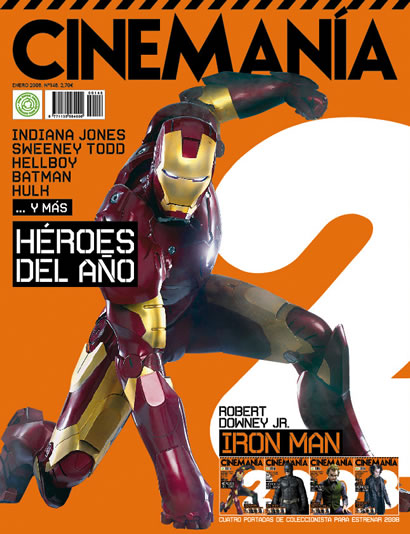 CINEMANIA magazine side cover Issue 148 January 2008