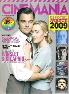 CINEMANIA magazine side cover Issue 160 January 2009