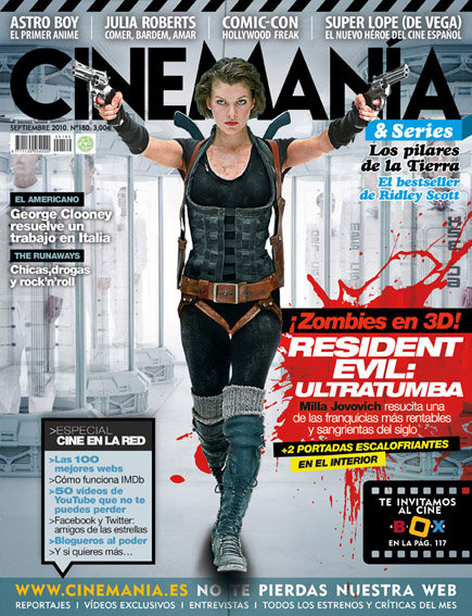 CINEMANIA magazine side cover Issue 180 September 2010