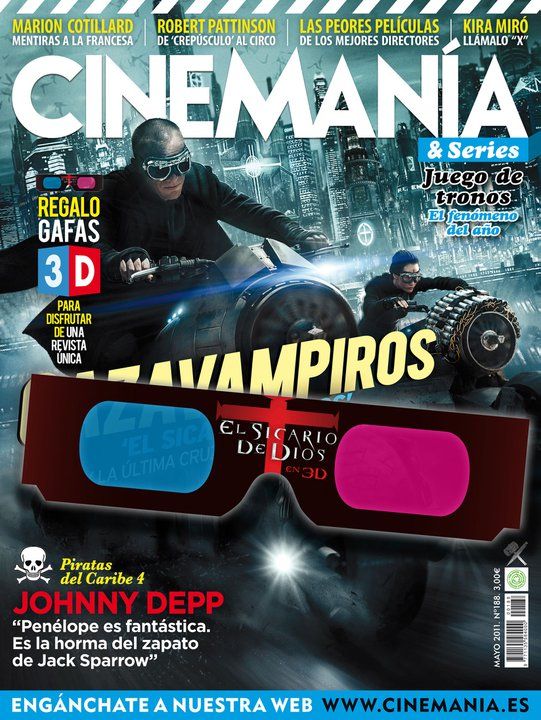 CINEMANIA magazine side cover Issue 188 May 2011