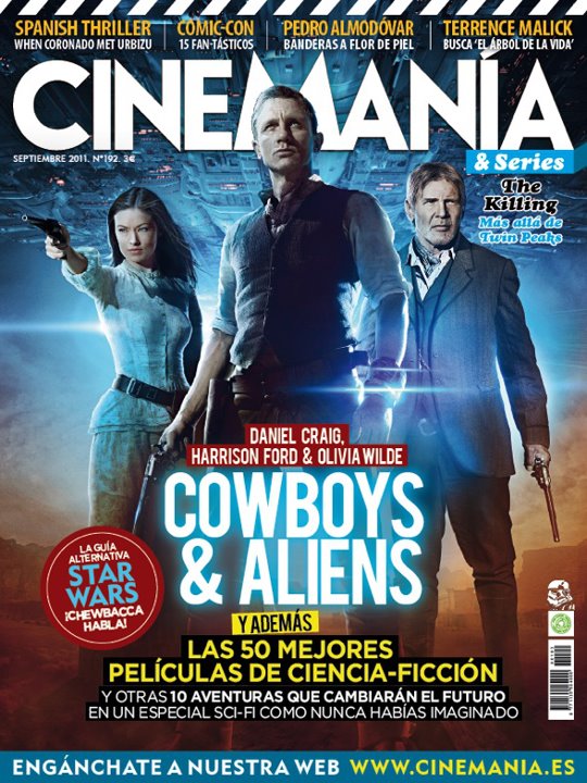 CINEMANIA magazine side cover Issue 192 September 2011