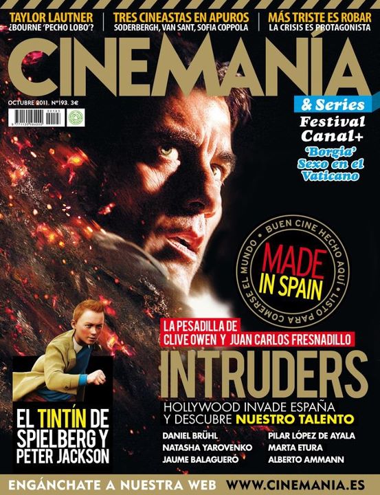 CINEMANIA magazine side cover Issue 193 October 2011