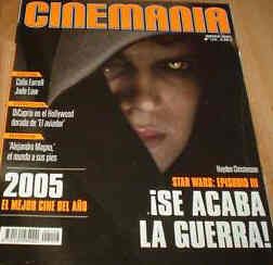 CINEMANIA magazine side cover Issue 112 January 2005