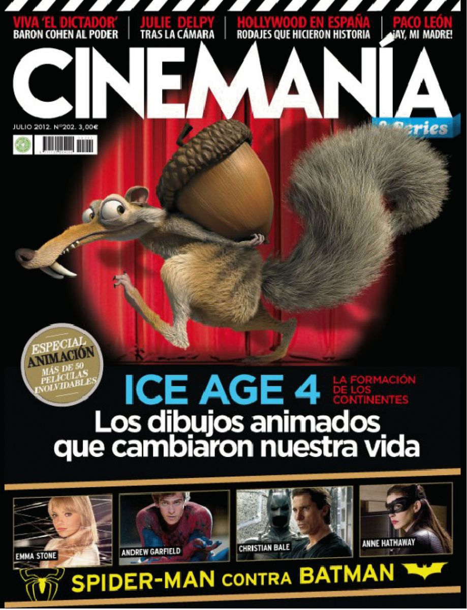 CINEMANIA magazine side cover Issue 202 July 2012