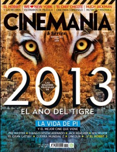 CINEMANIA magazine side cover Issue 207 December 2012