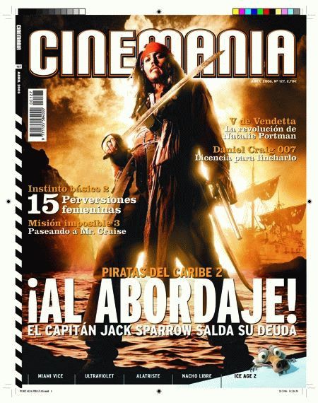 CINEMANIA magazine side cover Issue 127 April 2006