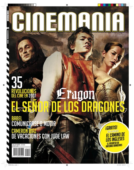 CINEMANIA magazine side cover Issue 135 December 2006