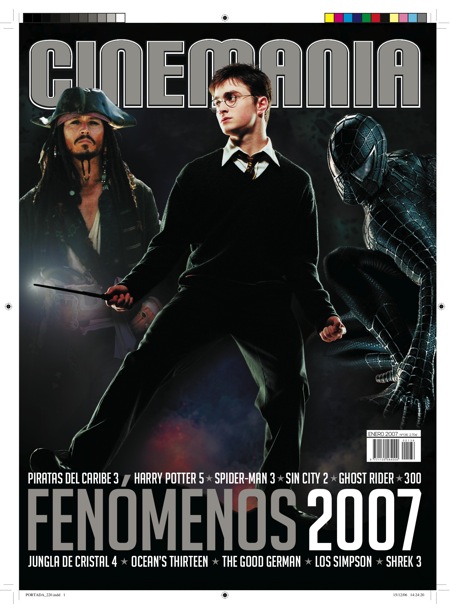CINEMANIA magazine side cover Issue 136 January 2007