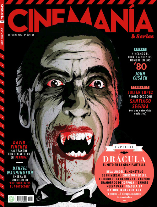 CINEMANIA magazine side cover Issue 229 October 2014