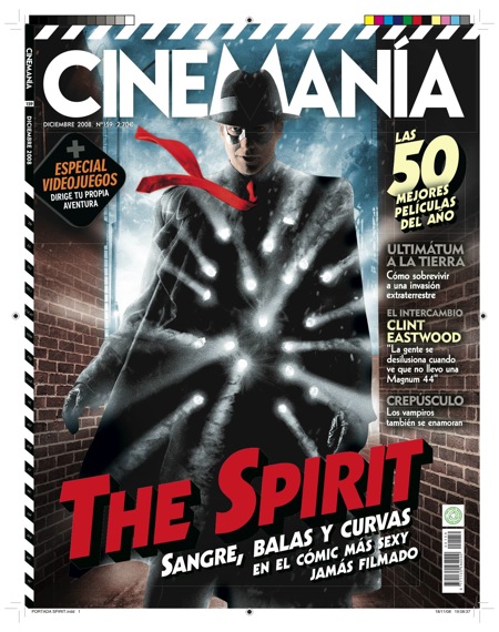 CINEMANIA magazine side cover Issue 159 December 2008