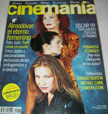CINEMANIA magazine side cover Issue 43 April 1999