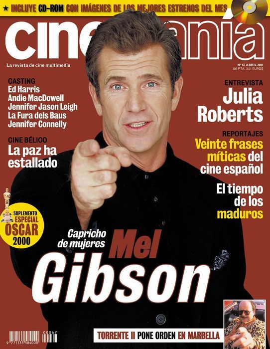 CINEMANIA magazine side cover Issue 67 April 2001