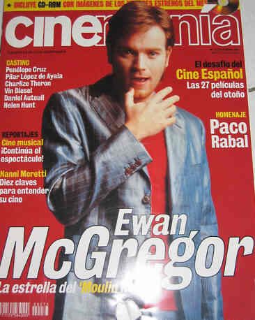 CINEMANIA magazine side cover Issue 73 October 2001