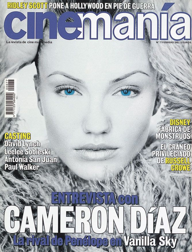 CINEMANIA magazine side cover Issue 77 February 2002