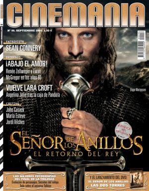 CINEMANIA magazine side cover Issue 96 September 2003