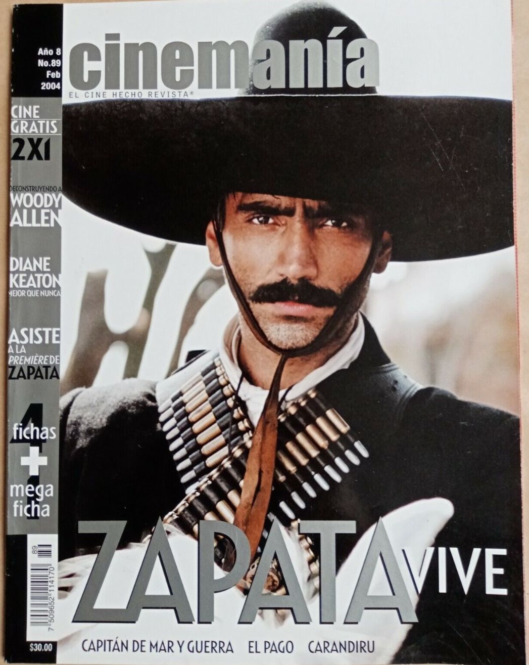 CINEMANIA (Mx) magazine side cover Issue 89 February 2004
