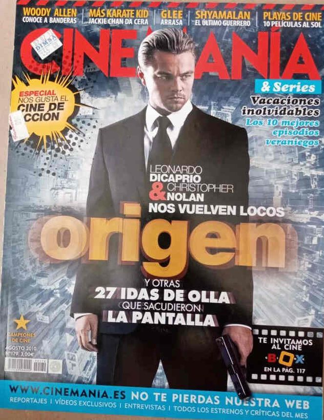 CINEMANIA (Mx) magazine side cover Issue 167 August 2010