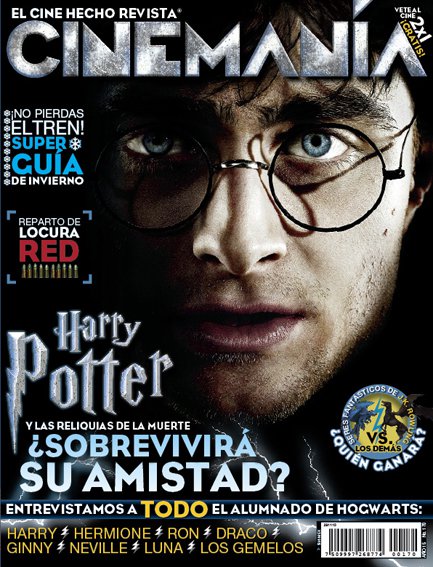 CINEMANIA (Mx) magazine side cover Issue 170 November 2010
