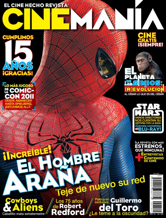 CINEMANIA (Mx) magazine side cover Issue 180 September 2011