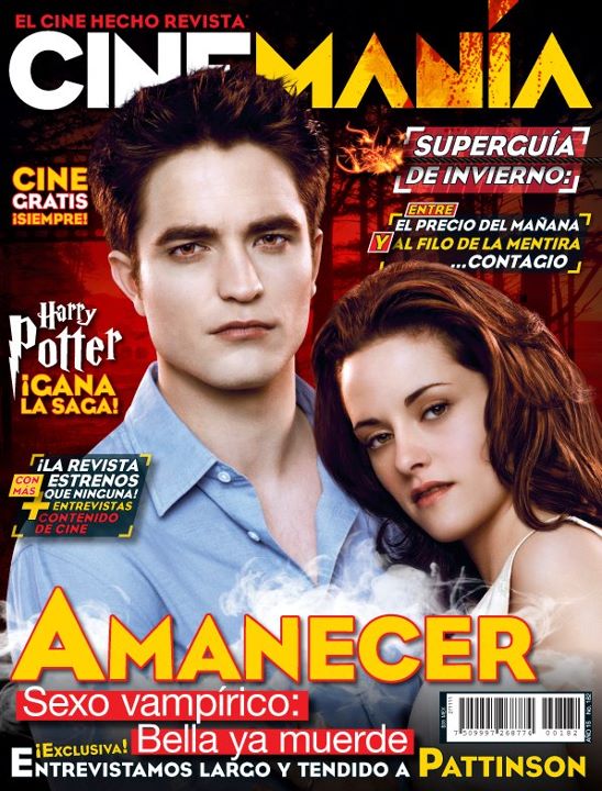 CINEMANIA (Mx) magazine side cover Issue 182 November 2011