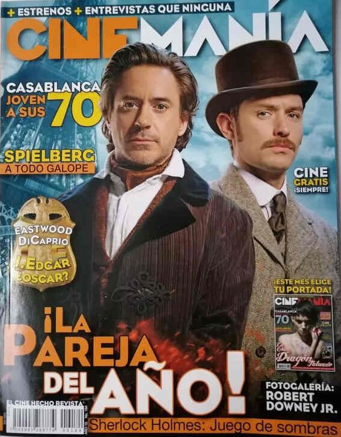 CINEMANIA (Mx) magazine side cover Issue 184 January 2012