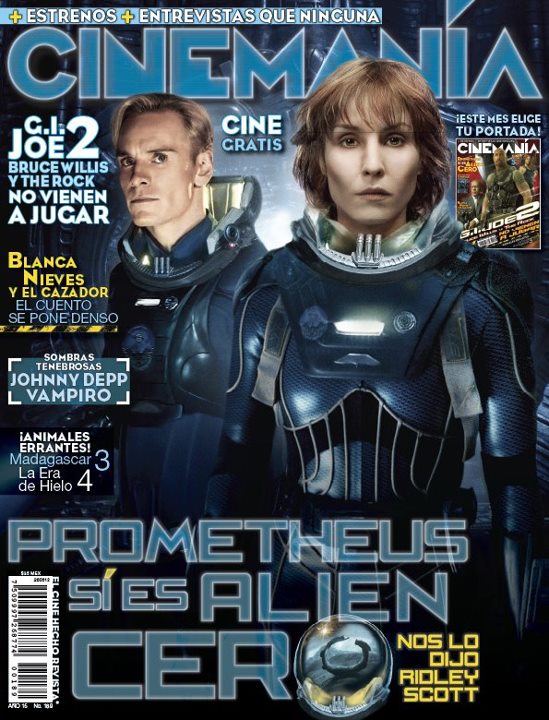 CINEMANIA (Mx) magazine side cover Issue 189 June 2012