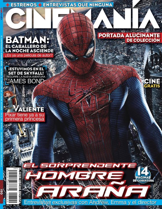 CINEMANIA (Mx) magazine side cover Issue 190 July 2012