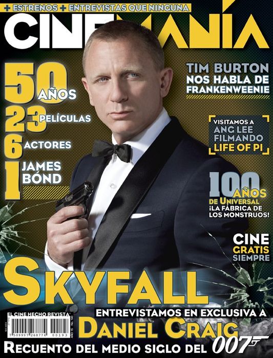 CINEMANIA (Mx) magazine side cover Issue 193 October 2012