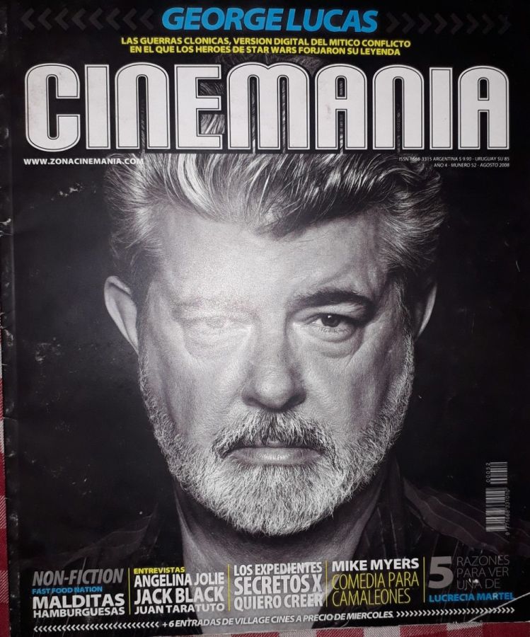 CINEMANIA (Ar) magazine side cover Issue 52  August 2008