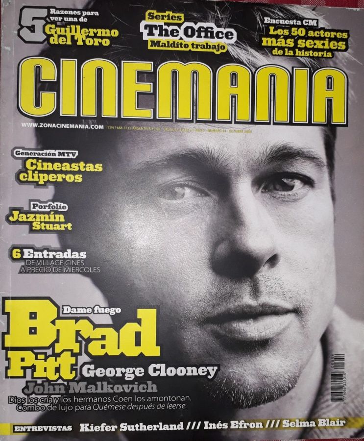 CINEMANIA (Ar) magazine side cover Issue 54  October 2008
