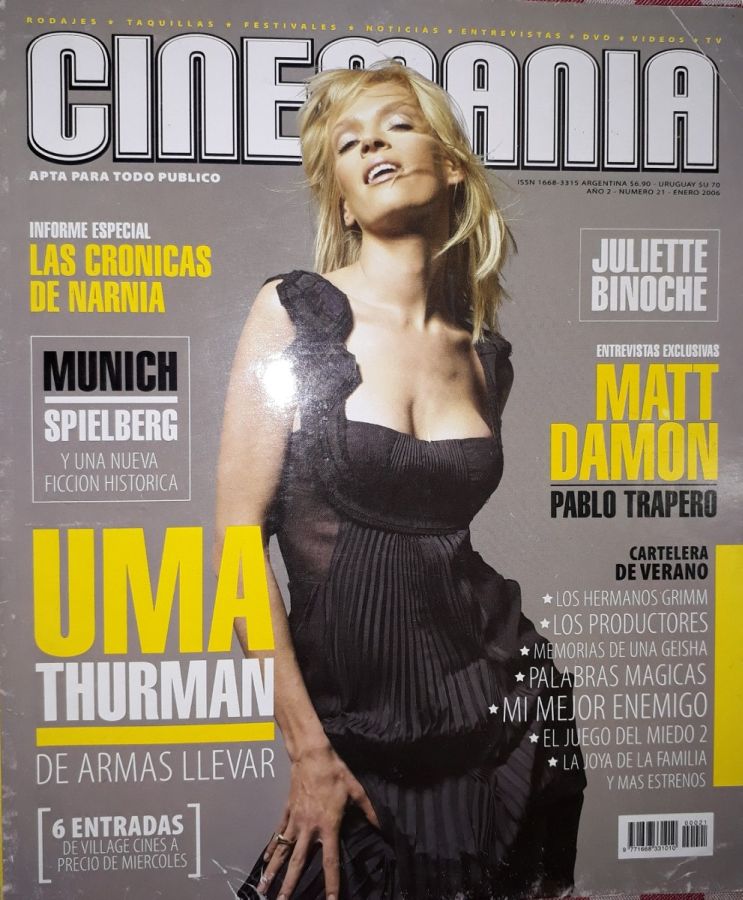 CINEMANIA (Ar) magazine side cover Issue 21 January 2006