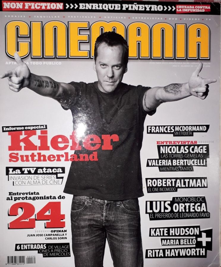 CINEMANIA (Ar) magazine side cover Issue 30 October 2006