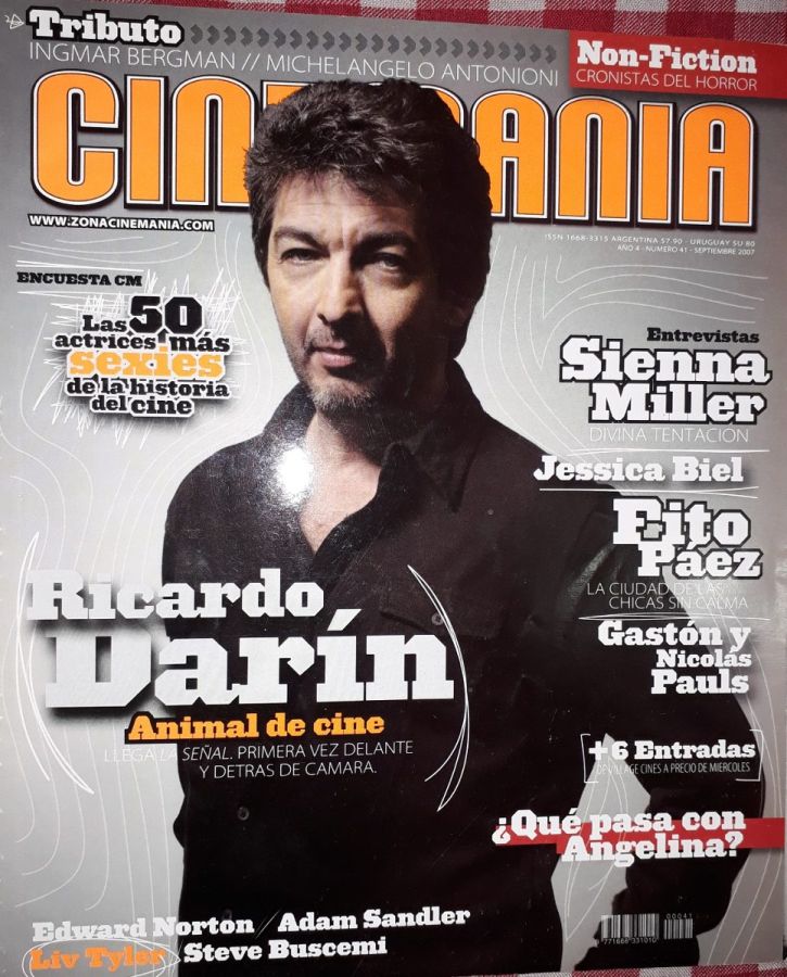 CINEMANIA (Ar) magazine side cover Issue 41 September 2007
