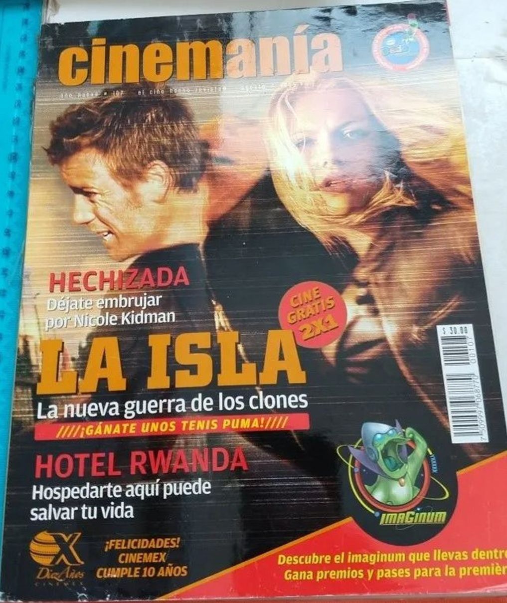 CINEMANIA (Mx) magazine side cover Issue 107 August 2005