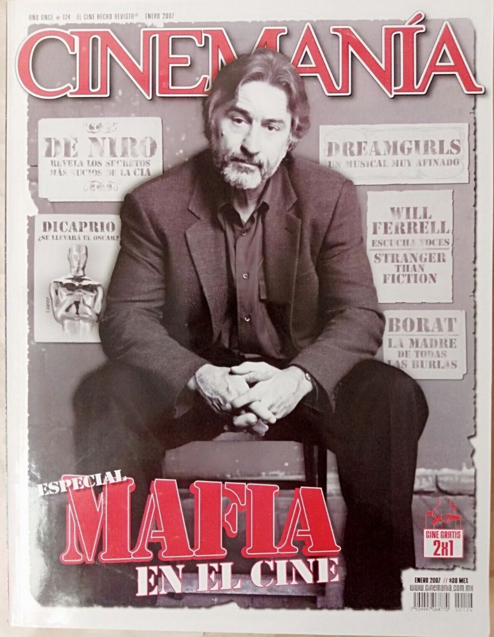 CINEMANIA (Mx) magazine side cover Issue 124 January 2007