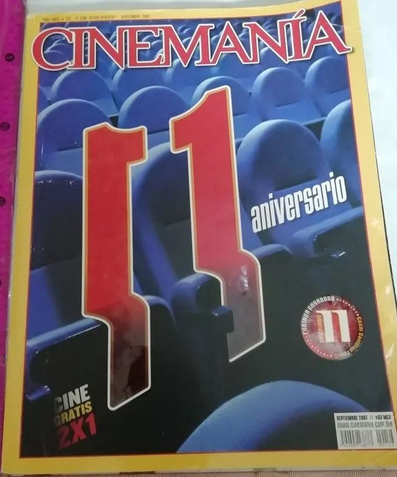 CINEMANIA (Mx) magazine side cover Issue 132 September 2007