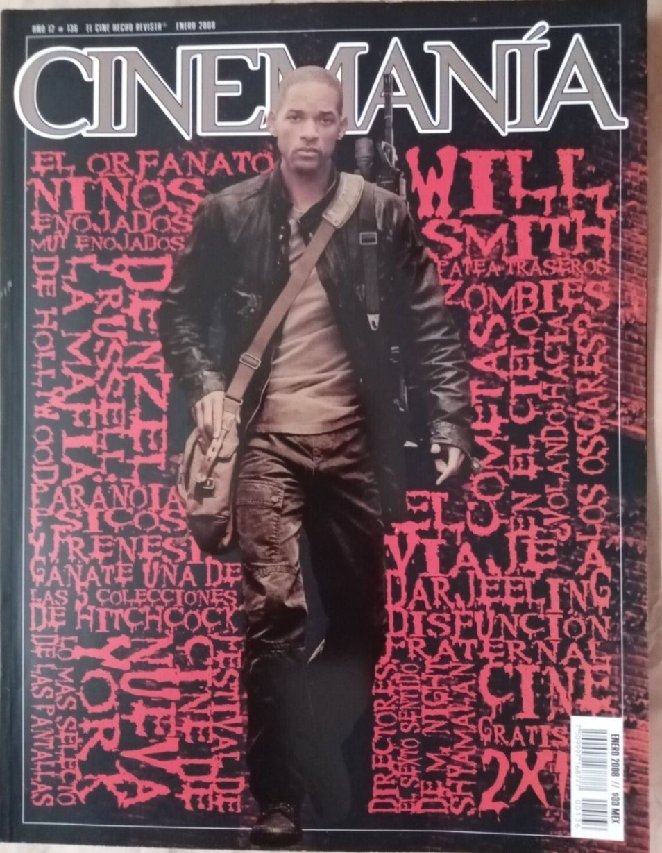 CINEMANIA (Mx) magazine side cover Issue 136 January 2008
