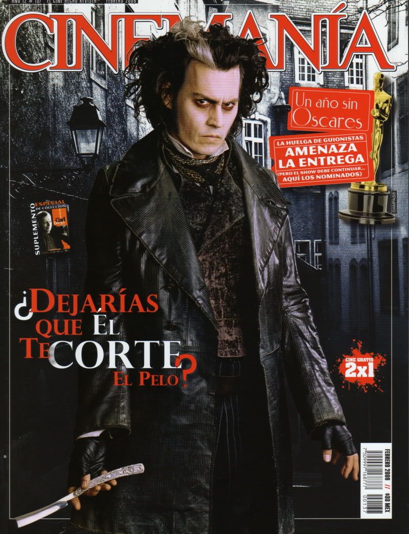 CINEMANIA (Mx) magazine side cover Issue 137 February 2008