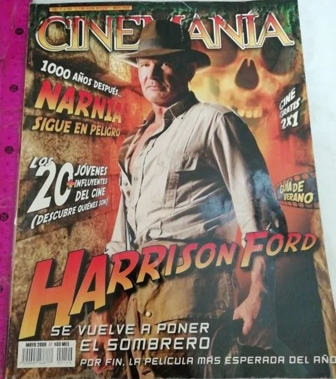 CINEMANIA (Mx) magazine side cover Issue 140 May 2008